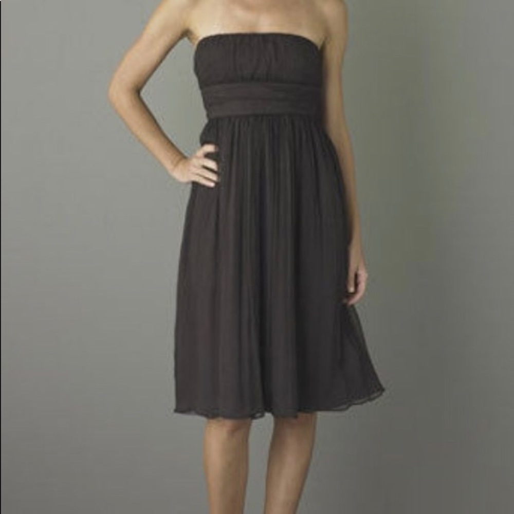 J. Crew Strapless Silk Chiffon LBD